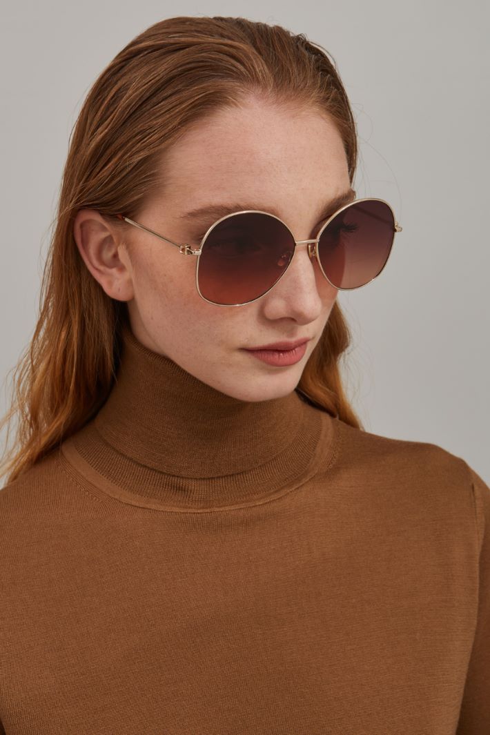 Occhiali da sole oversize - AMBRA ORO - Fashion Market - 2