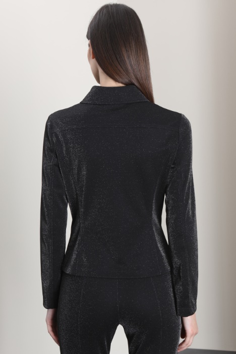 Giacca stile chiodo lamè - Fashion Market