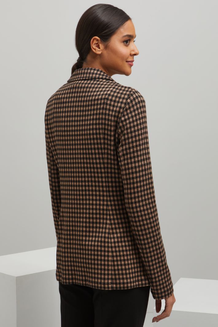 Blazer in jersey  - CAMMELLO NERO - Fashion Market - 4