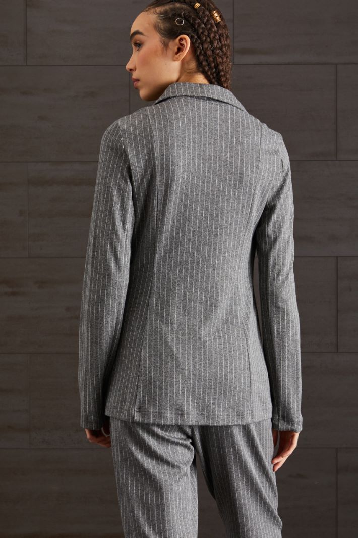 Blazer in jersey  - GRIGIO CHIARO - Fashion Market - 4