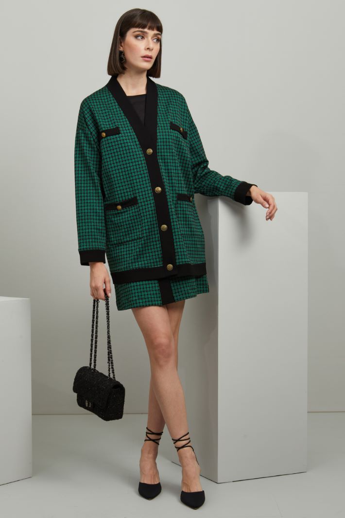 Giacca in jersey - NERO VERDE - Fashion Market
