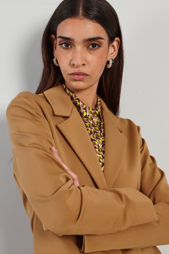 Blazer in jersey crépe - CAMMELLO - Fashion Market - 3