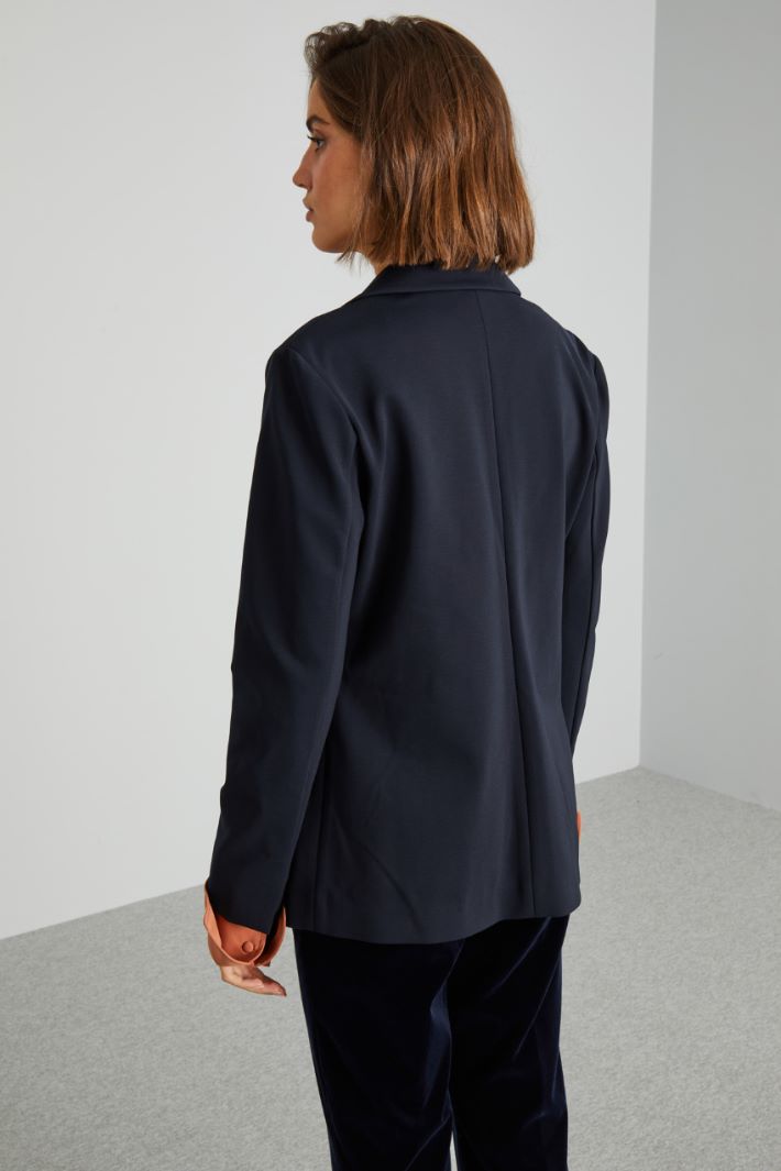 Blazer in jersey crépe - BLU - Fashion Market - 4