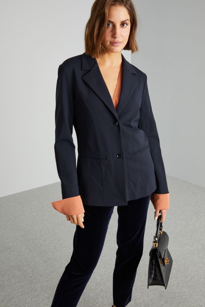Blazer in jersey crépe - BLU - Fashion Market - 2