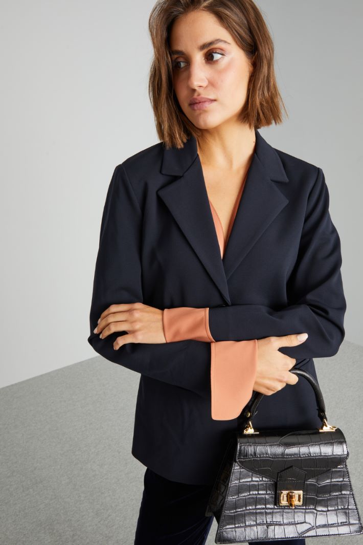 Blazer in jersey crépe - BLU - Fashion Market - 3