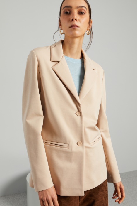 Blazer in jersey crépe - Fashion Market