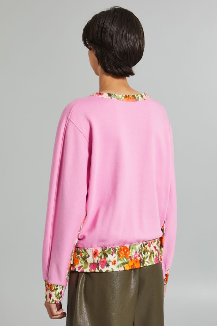 Felpa con coulisse al fondo - ROSA - Fashion Market - 4