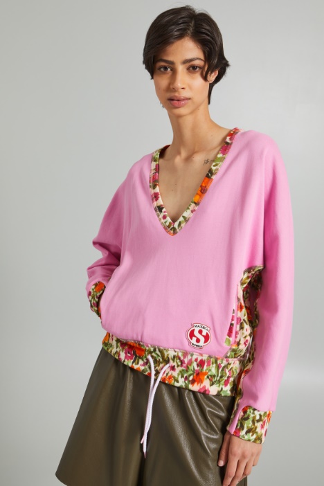 Felpa con coulisse al fondo - Fashion Market