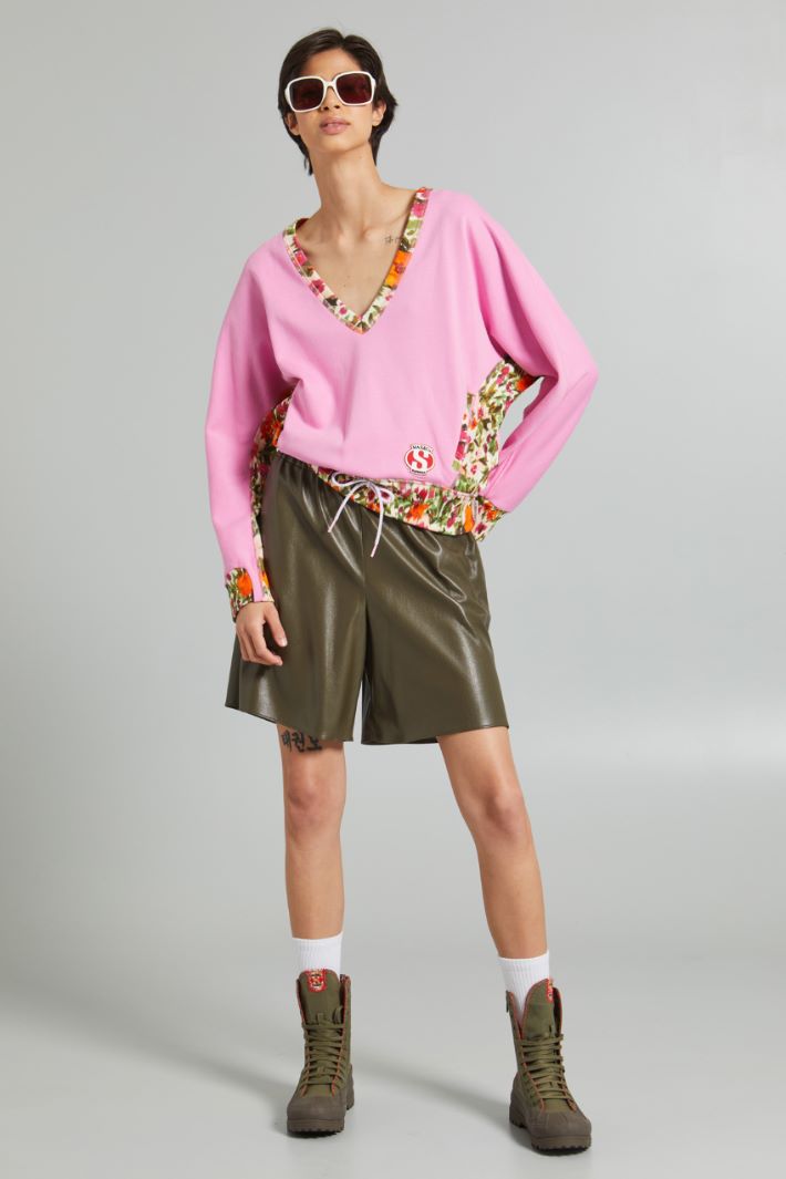 Felpa con coulisse al fondo - ROSA - Fashion Market