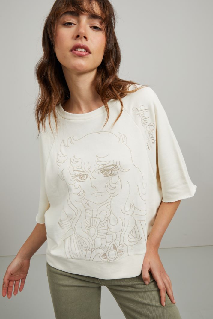 Felpa con ricamo - PANNA - Fashion Market - 2