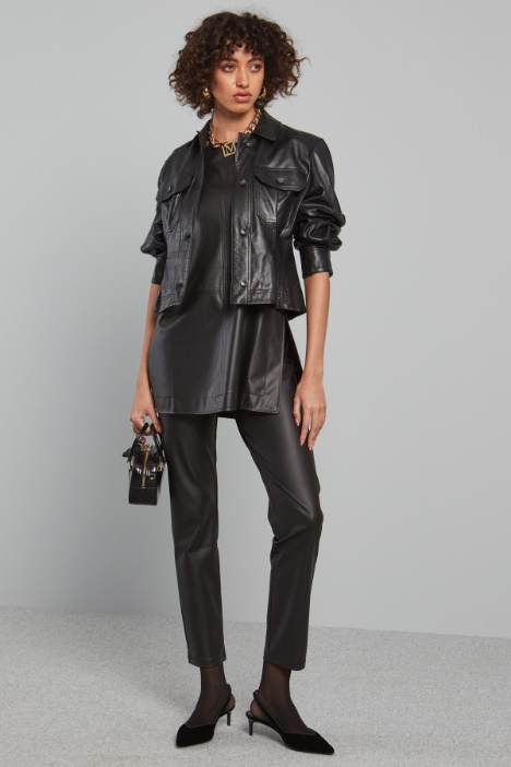 Top lungo in jersey spalmato - Fashion Market
