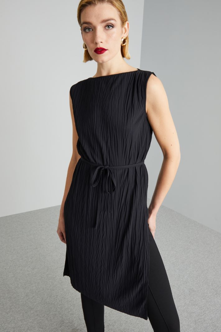 Tunica lunga in jersey - NERO - Fashion Market - 2