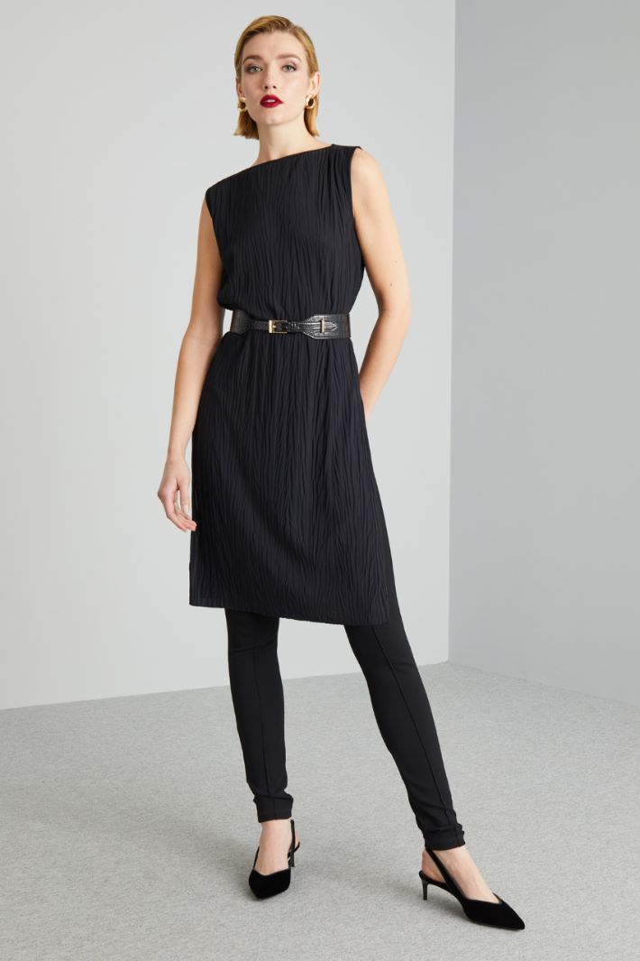 Tunica lunga in jersey - NERO - Fashion Market