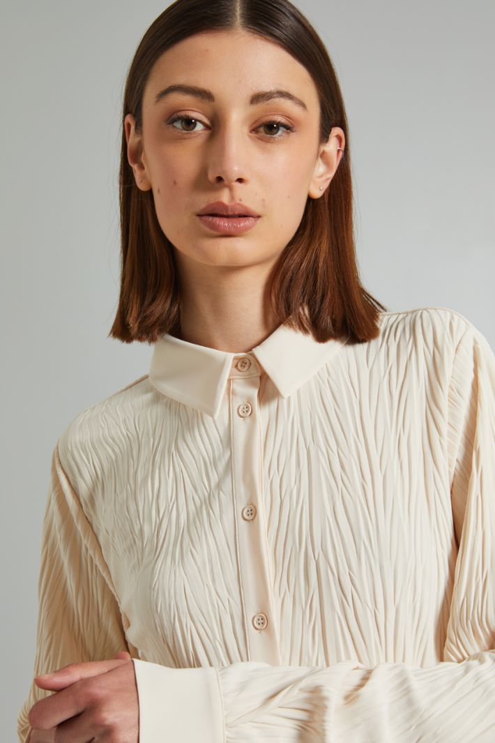 Blusa stile polo in jersey - BURRO - Fashion Market - 3
