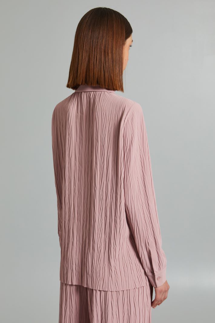 Blusa stile polo in jersey - ROSA ANTICO - Fashion Market - 4