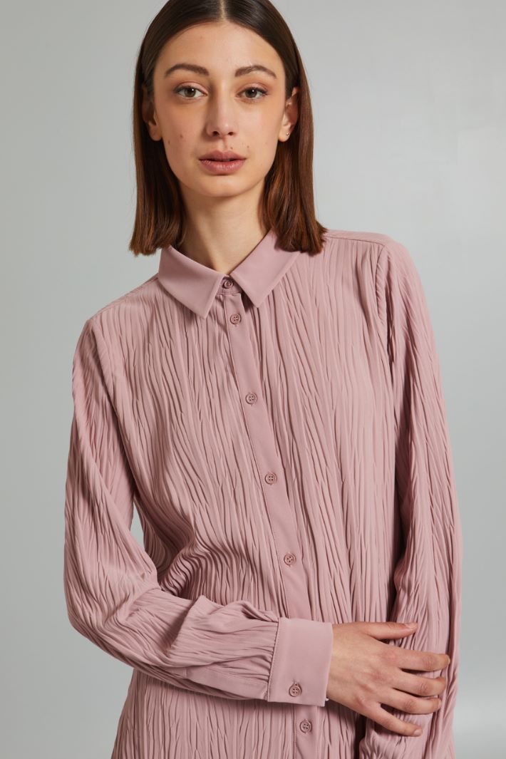 Blusa stile polo in jersey - ROSA ANTICO - Fashion Market - 3