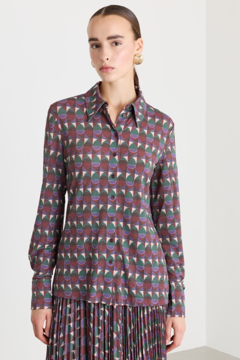Camicia in jersey stampato - Fashion Market