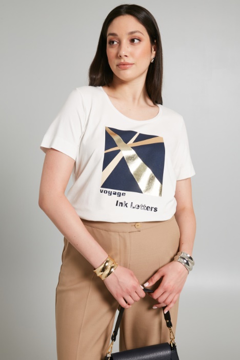 T-shirt in viscosa stretch - Fashion Market