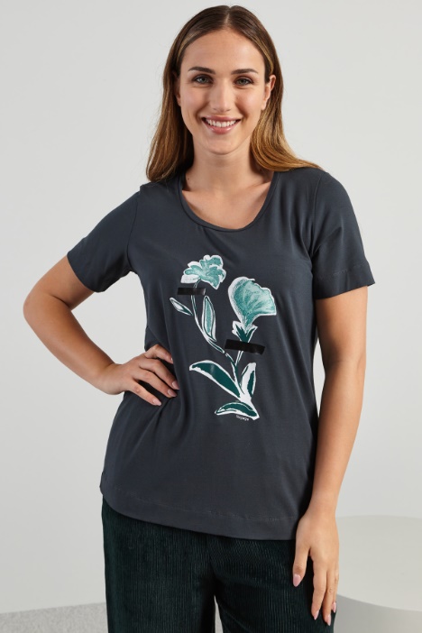 T-shirt in viscosa stretch - Fashion Market
