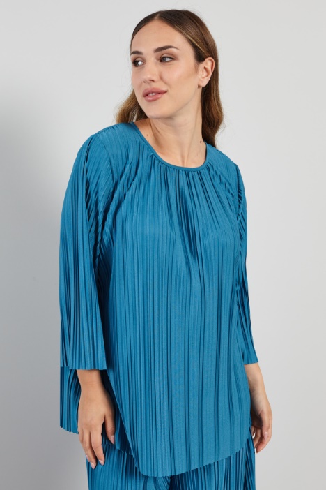 Blusa in jersey plissé - Fashion Market