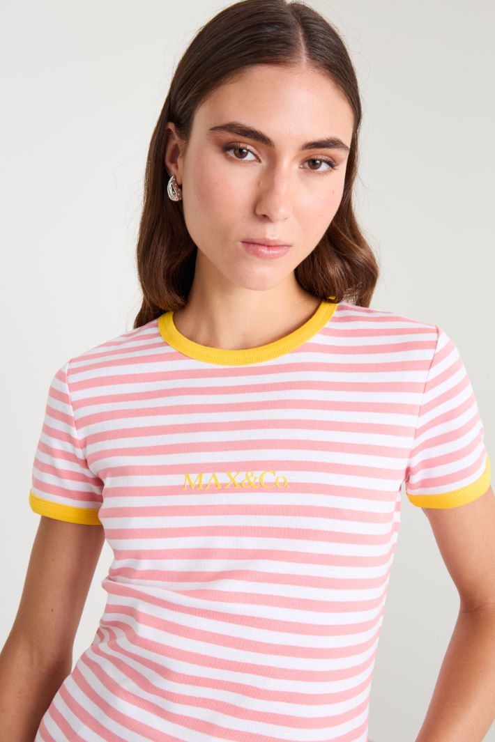 T-shirt a righe - ROSA - Fashion Market - 3