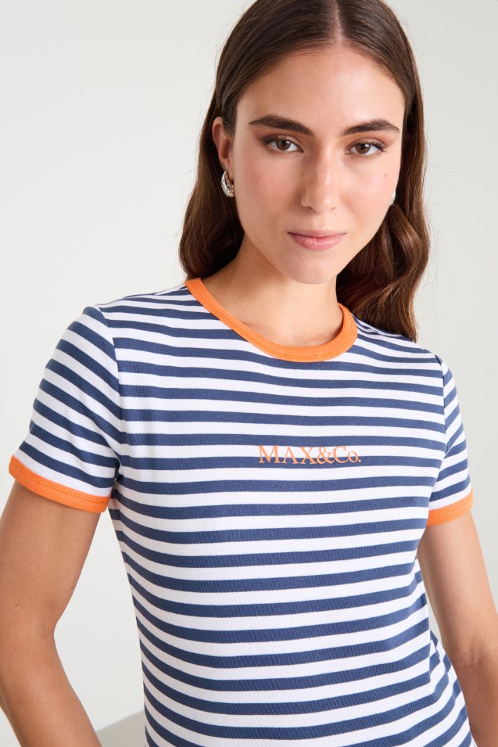 T-shirt a righe - BLU - Fashion Market - 3