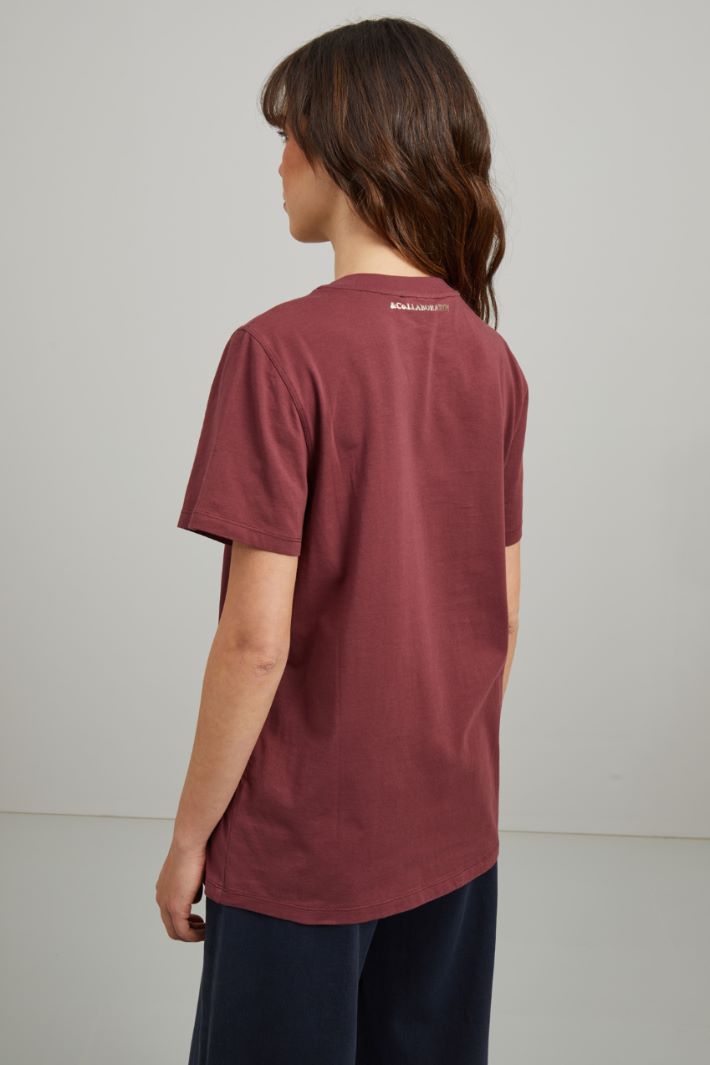 T-shirt stampata - BORDEAUX - Fashion Market - 4