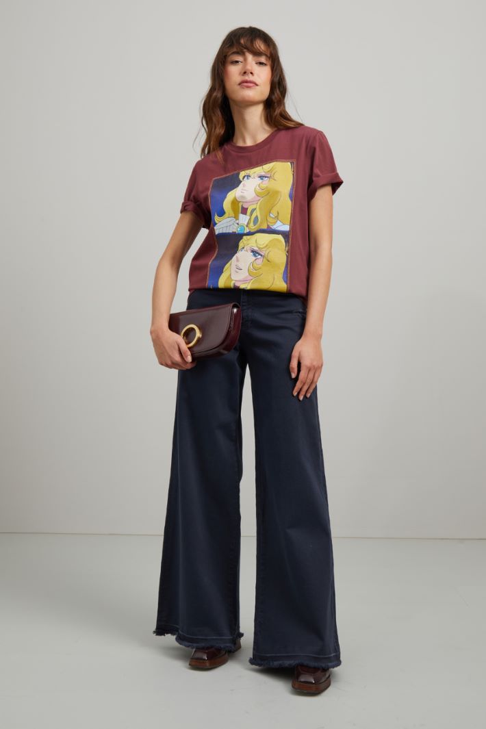 T-shirt stampata - BORDEAUX - Fashion Market