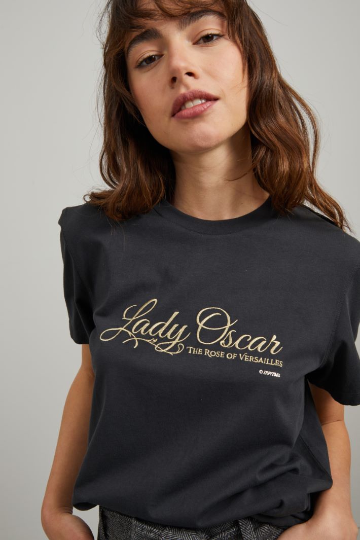 T-shirt in cotone - NERO ORO - Fashion Market - 3