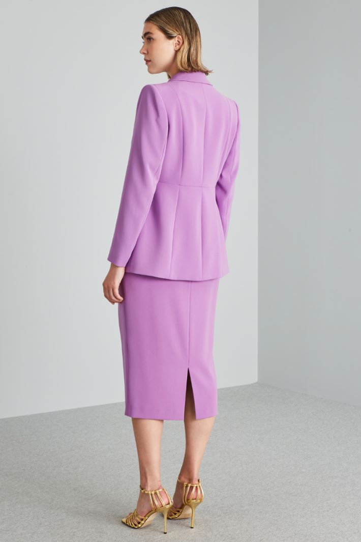 Blazer sfiancato in cady - GLICINE - Fashion Market - 4