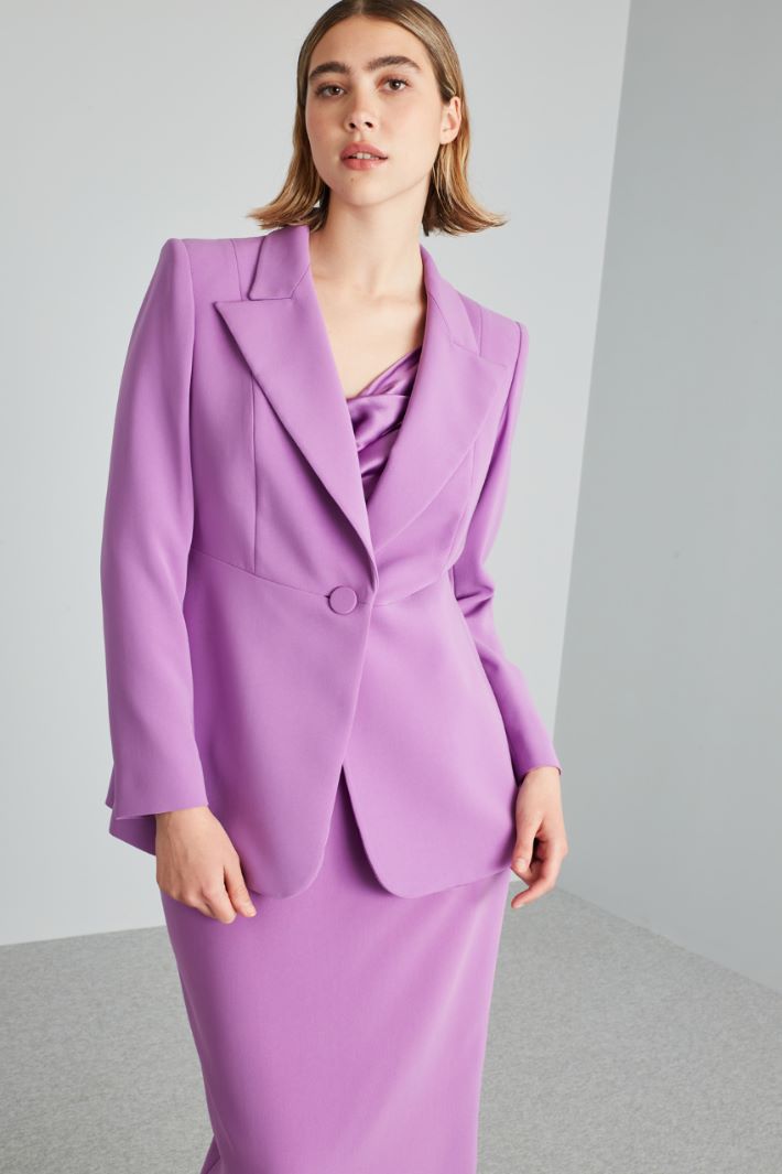 Blazer sfiancato in cady - GLICINE - Fashion Market - 2