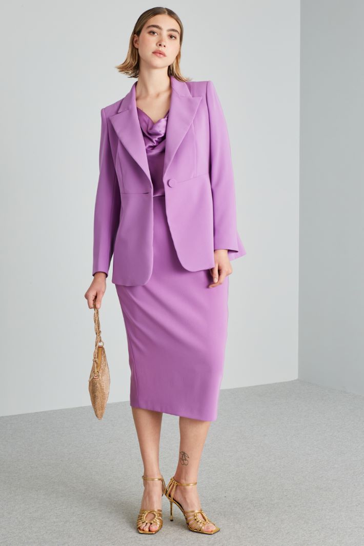 Blazer sfiancato in cady - GLICINE - Fashion Market