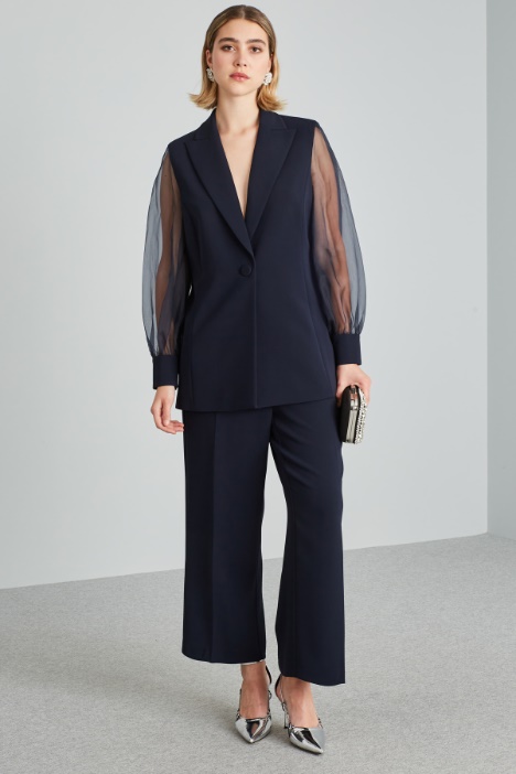 Blazer con maniche in organza - Fashion Market