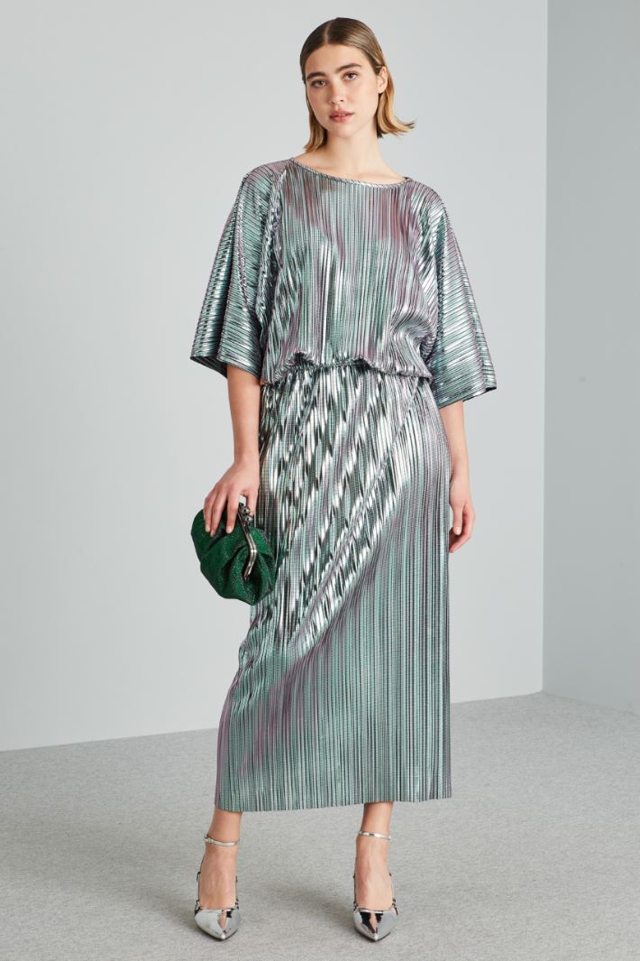Gonna con motivo laminato - ARGENTO - Fashion Market