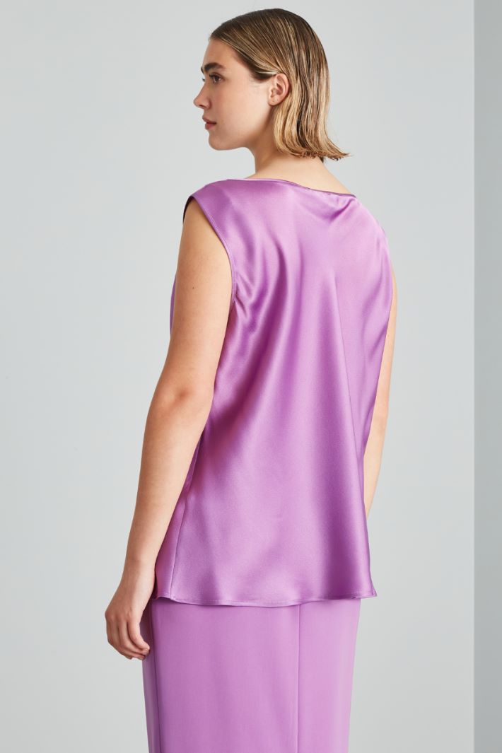 Top con drappeggio - VIOLA - Fashion Market - 4