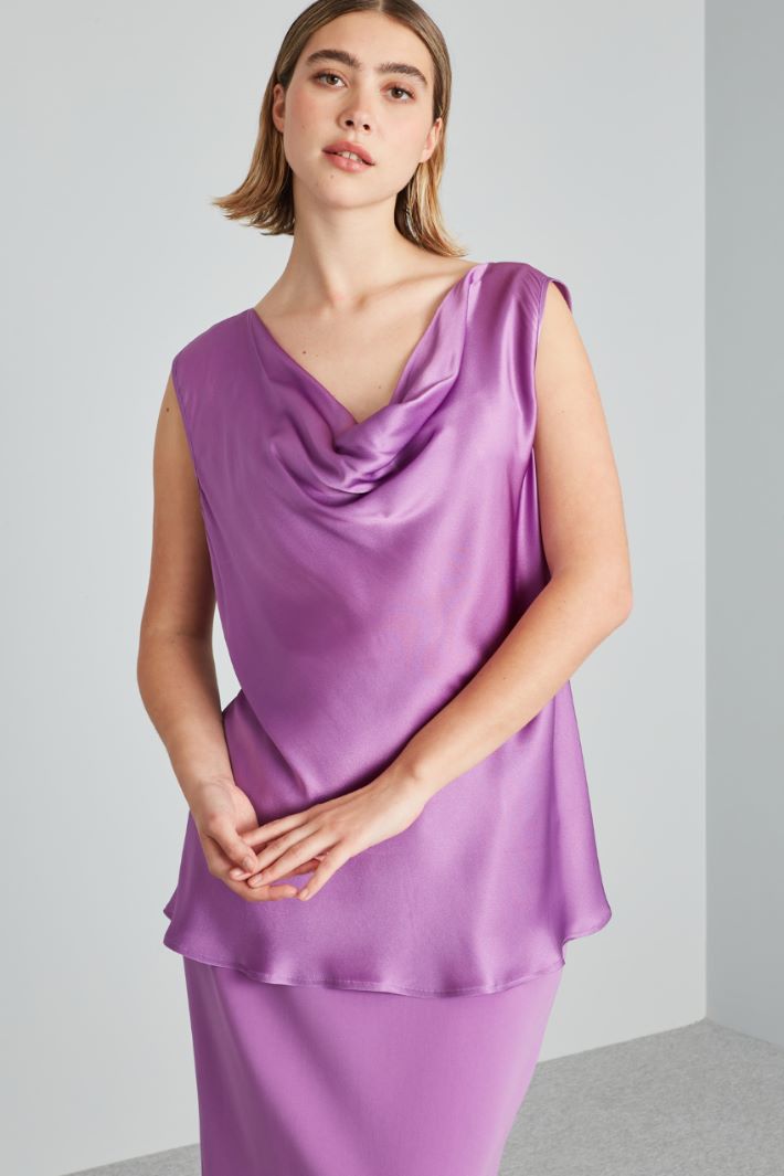 Top con drappeggio - VIOLA - Fashion Market - 2