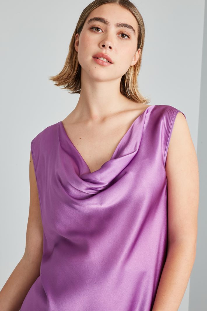 Top con drappeggio - VIOLA - Fashion Market - 3