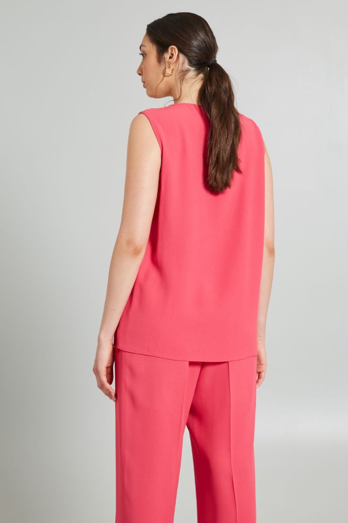 Top dettaglio in pizzo  - FUCSIA - Fashion Market - 4
