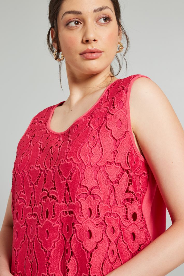 Top dettaglio in pizzo  - FUCSIA - Fashion Market - 3