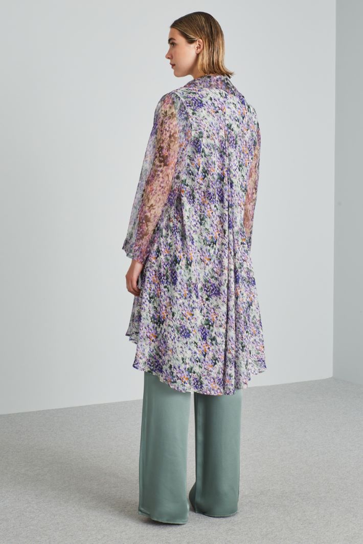 Spolverino in organza e georgette - VIOLA VERDE - Fashion Market - 4