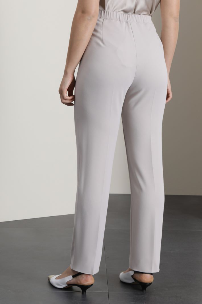 Pantaloni in enver satin - SABBIA - Fashion Market - 2