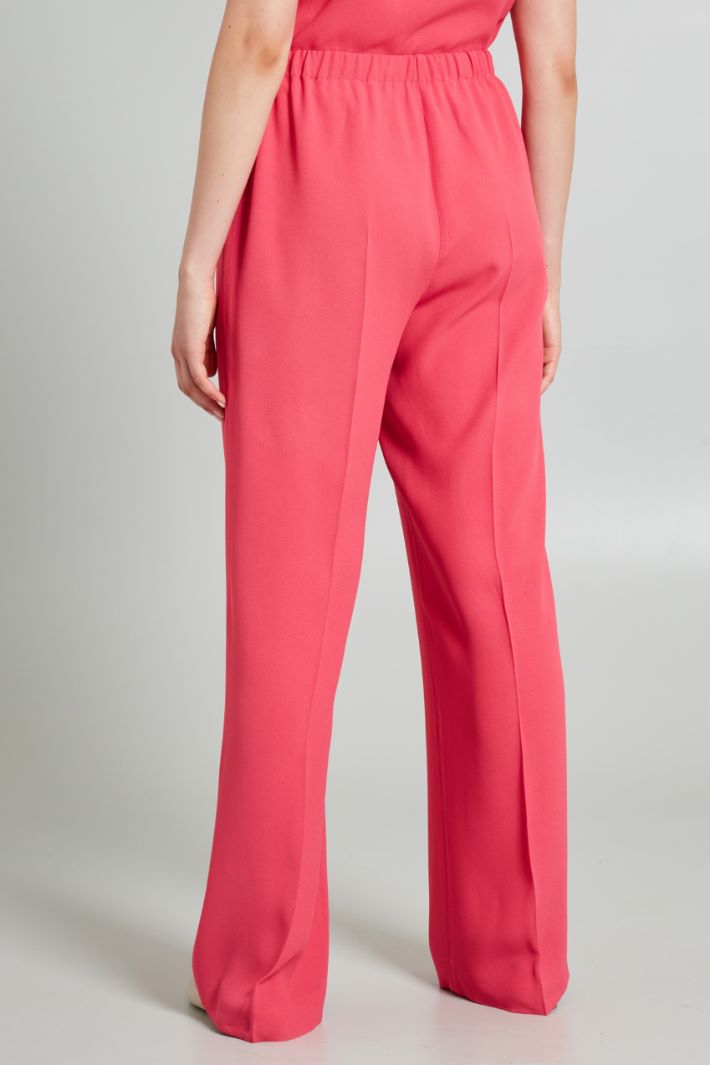 Pantaloni in crépe envers satin - ROSA - Fashion Market - 4