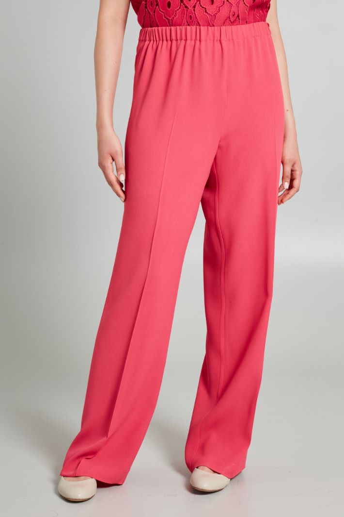 Pantaloni in crépe envers satin - ROSA - Fashion Market - 2
