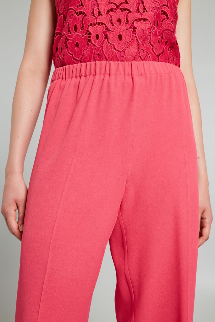Pantaloni in crépe envers satin - ROSA - Fashion Market - 3