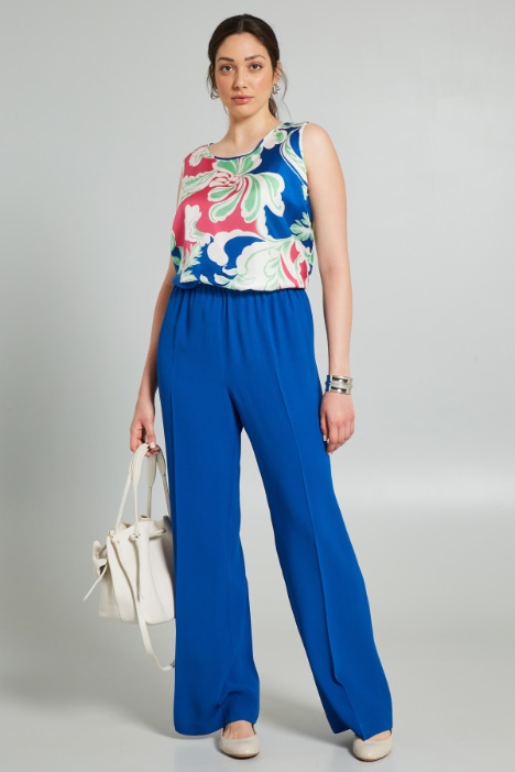 Pantaloni in crépe envers satin - Fashion Market