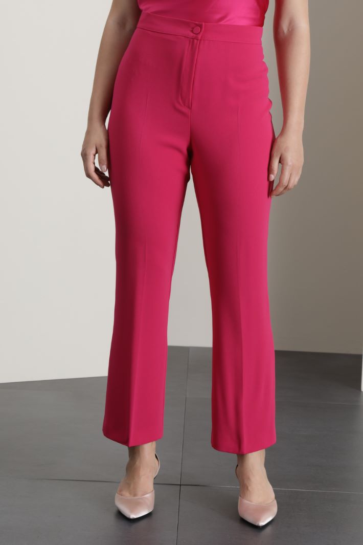 Pantaloni in enver satin - FUXIA - Fashion Market - 4