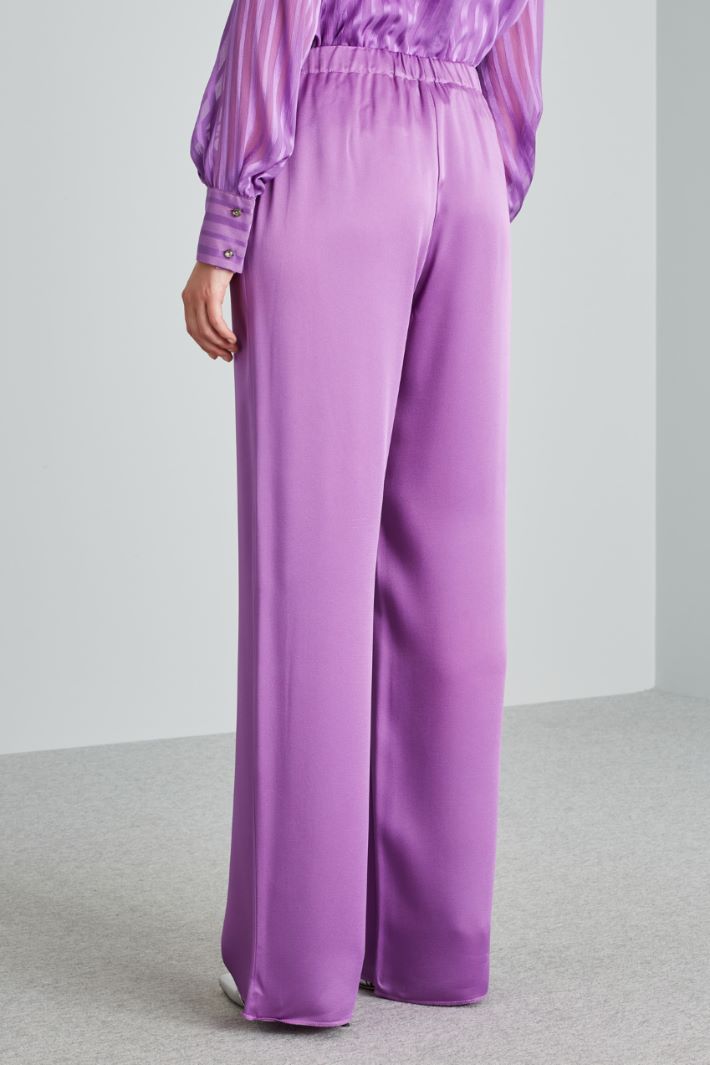 Pantaloni in enver satin - LILLA - Fashion Market - 4