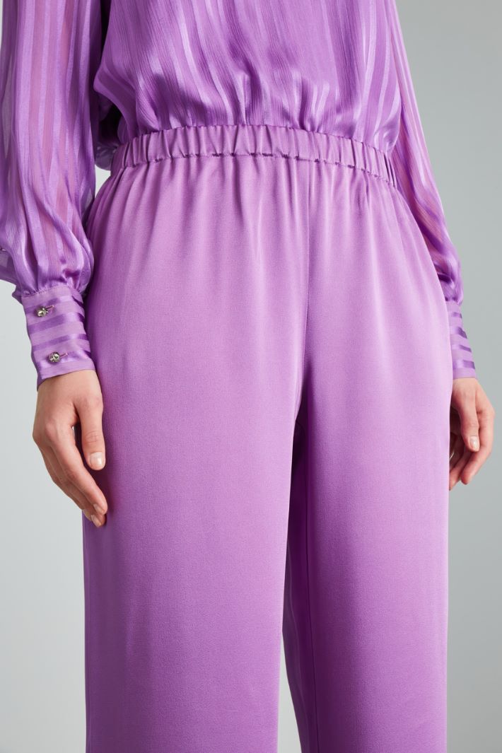 Pantaloni in enver satin - LILLA - Fashion Market - 3