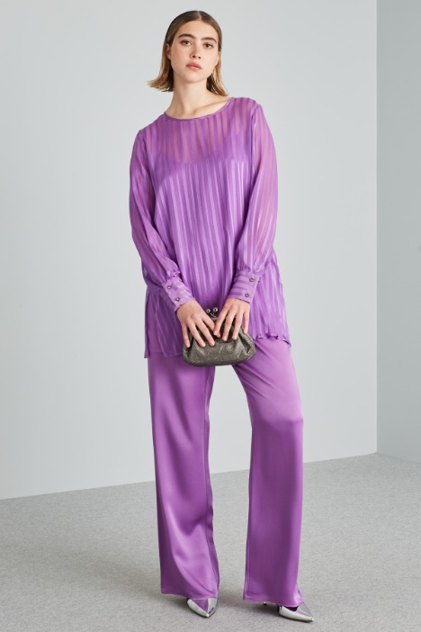 Pantaloni in enver satin - Fashion Market