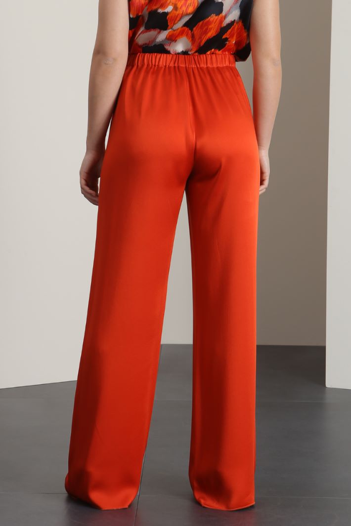 Pantaloni in raso - ARANCIONE - Fashion Market - 2